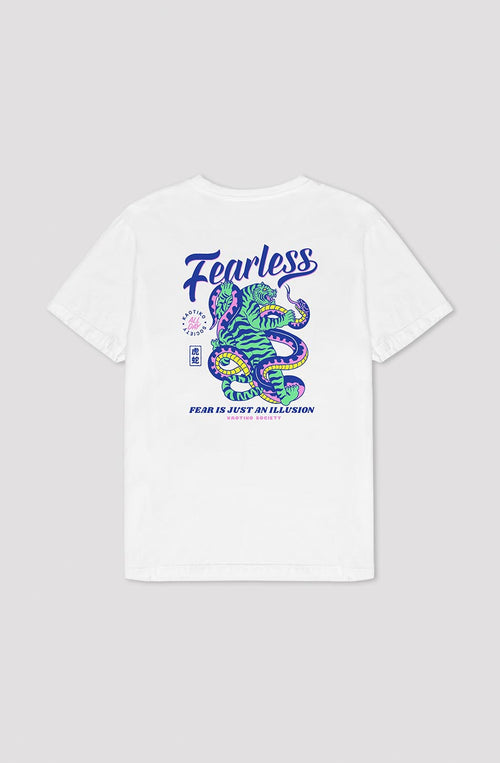 Tee-shirt Washed Fearless White