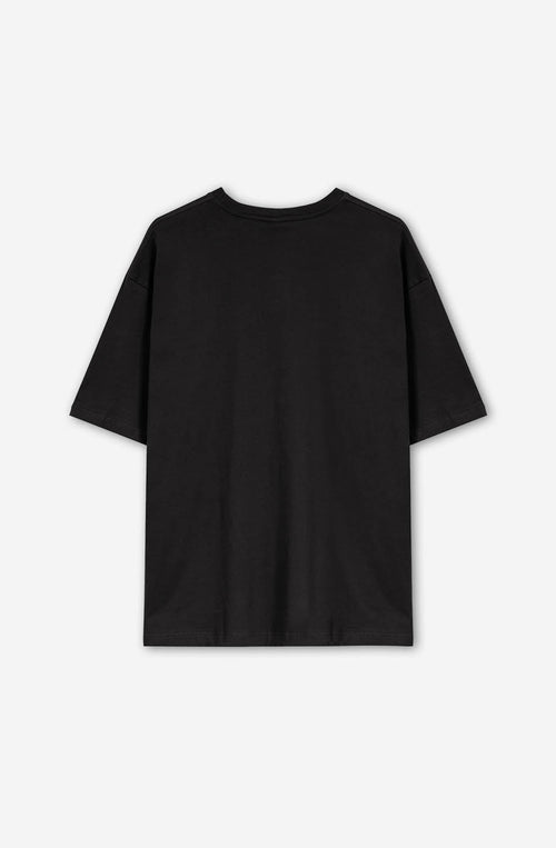 Tee-shirt Abstract Face Black