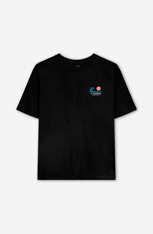 Washed A Coruña T-shirt noir