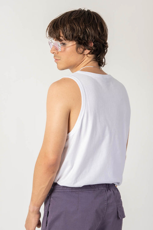 NATHAN WEISSES KURZES TANKTOP