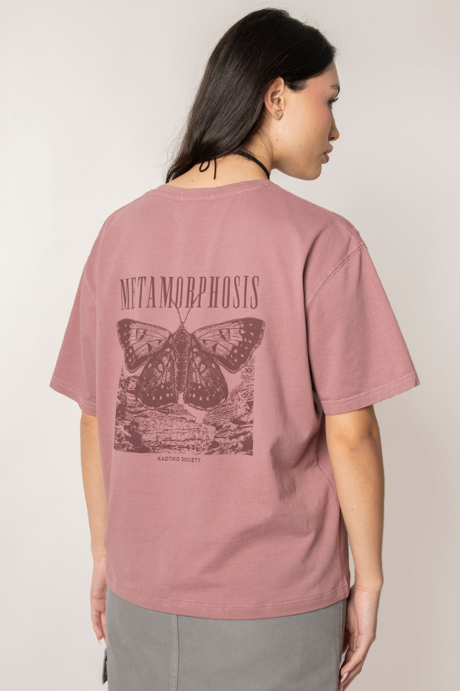 T-shirt délavé Metamorphosis Burgundy
