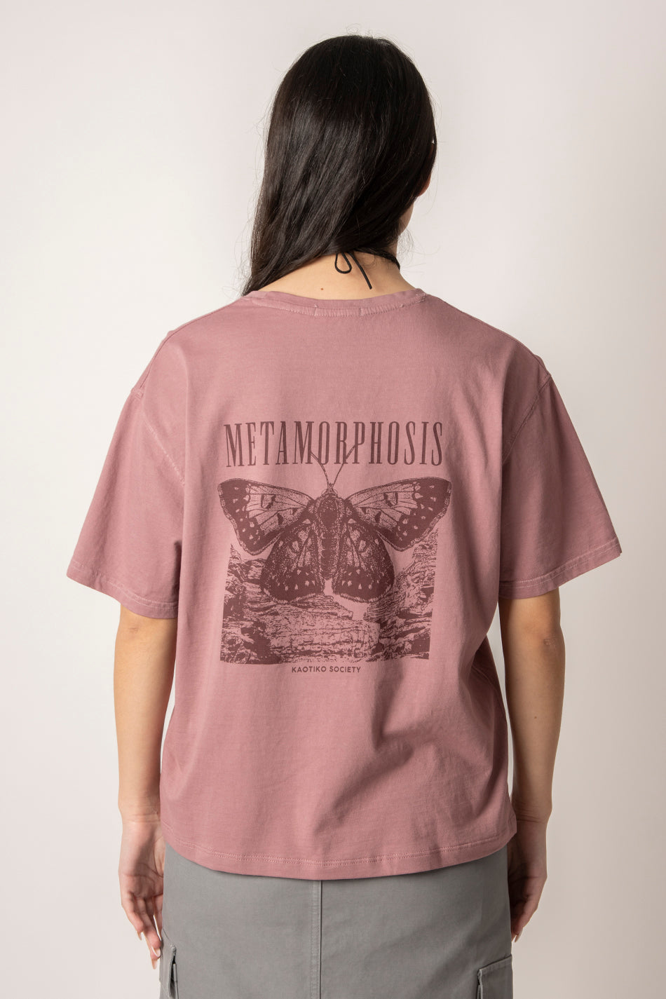 T-shirt délavé Metamorphosis Burgundy