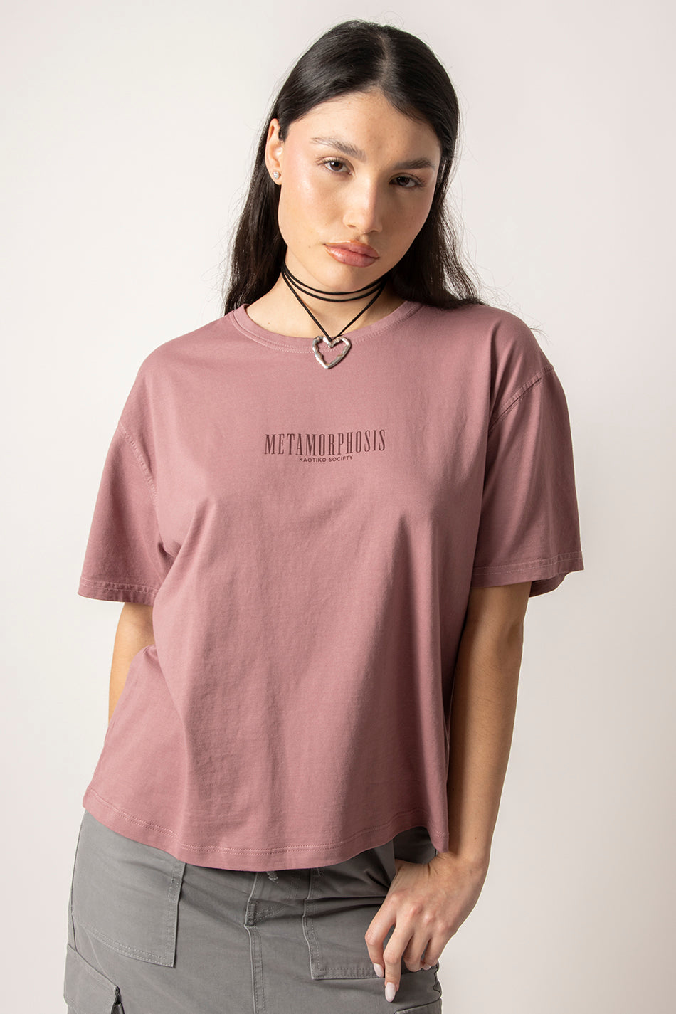 T-shirt délavé Metamorphosis Burgundy