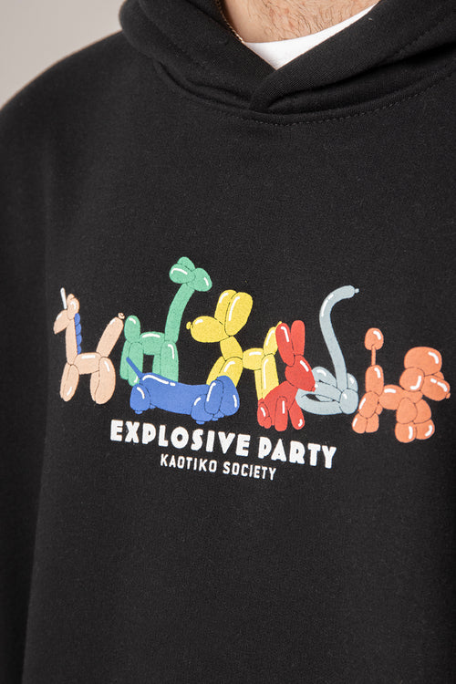 Explosives Party-Sweatshirt in Schwarz