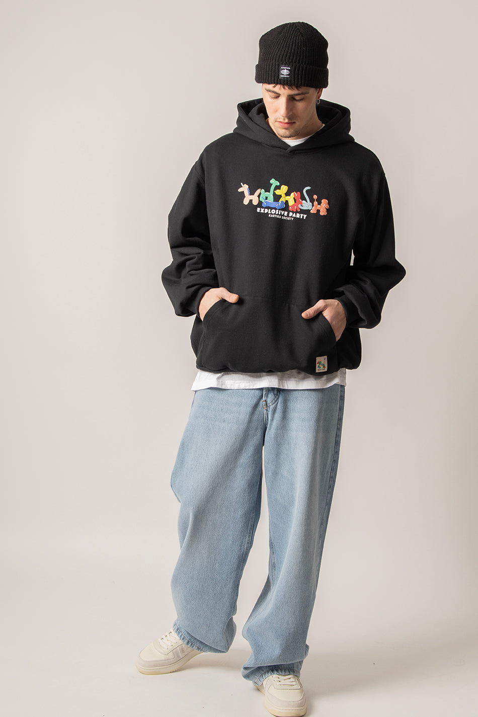 Explosives Party-Sweatshirt in Schwarz