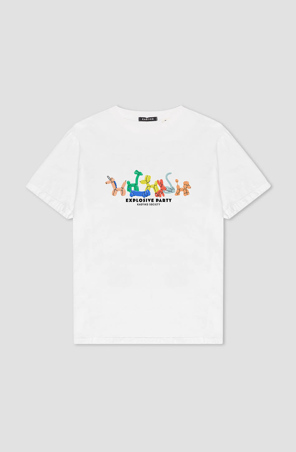 Verwaschenes weißes Explosive Party-T-Shirt
