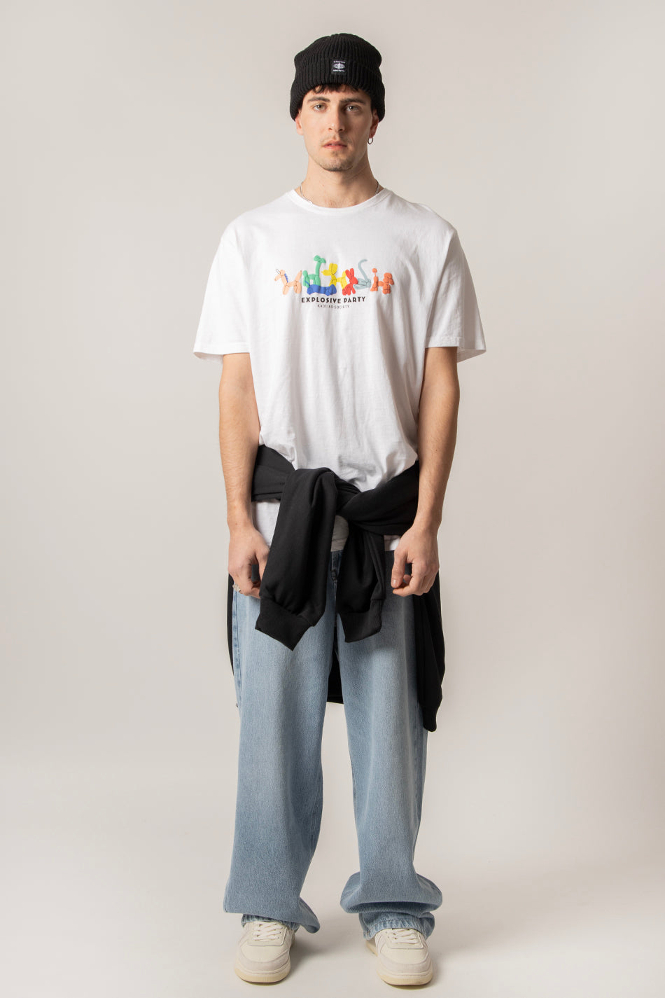 Verwaschenes weißes Explosive Party-T-Shirt