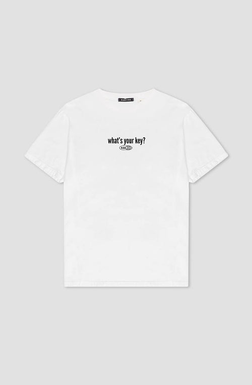 Camiseta Washed What's your Key White