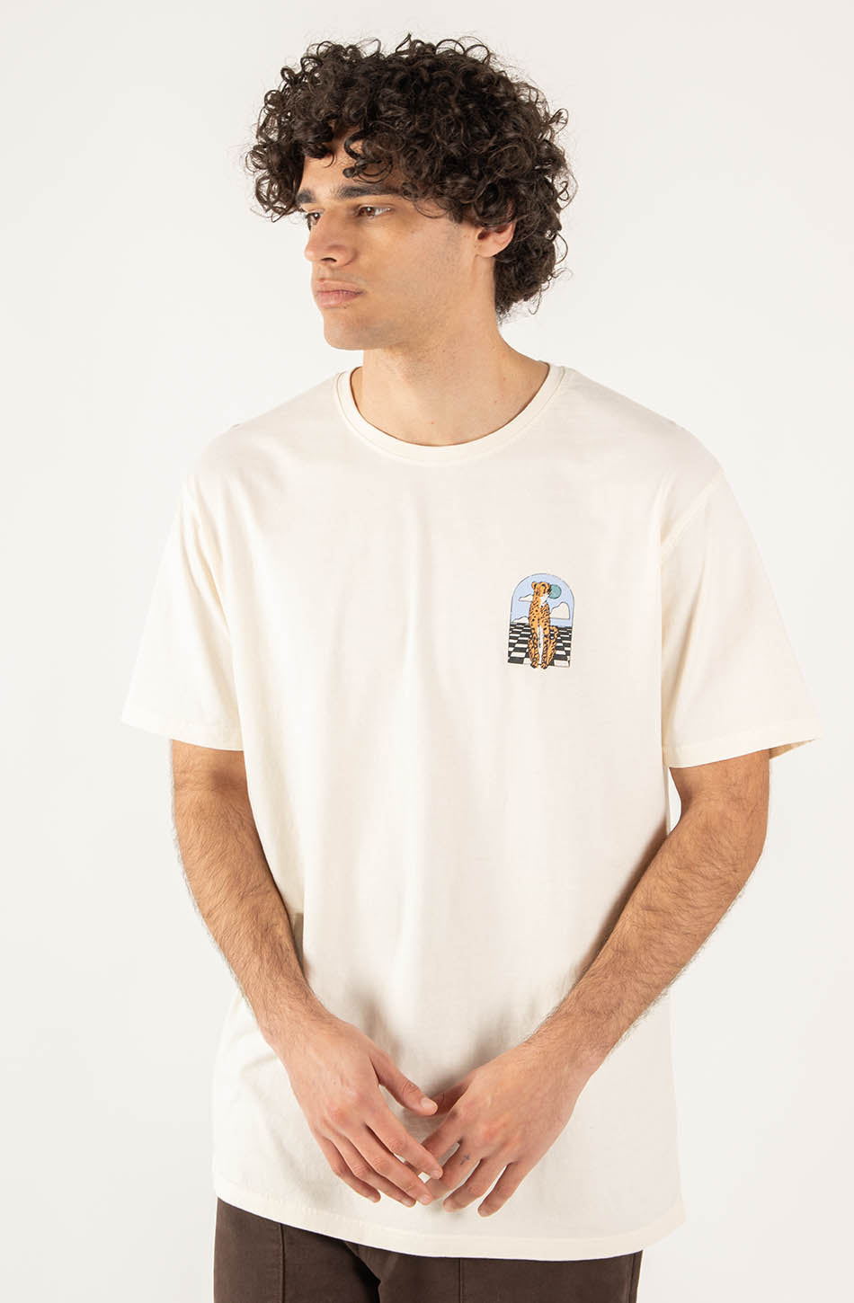 Gewaschenes Fearless Dreamer Elfenbein-T-Shirt