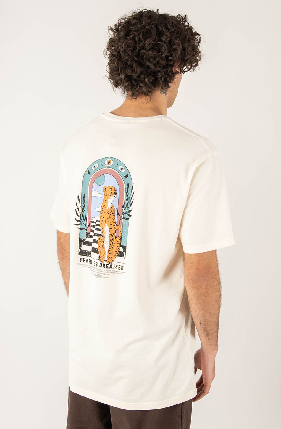 Gewaschenes Fearless Dreamer Elfenbein-T-Shirt
