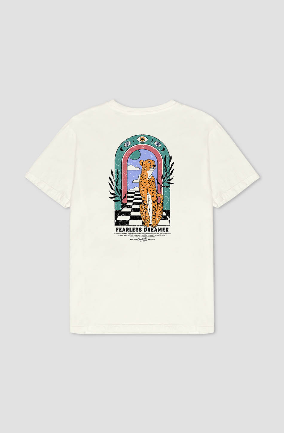 Gewaschenes Fearless Dreamer Elfenbein-T-Shirt
