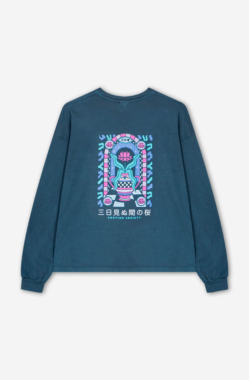 Camiseta Washed Lotus Door Marine