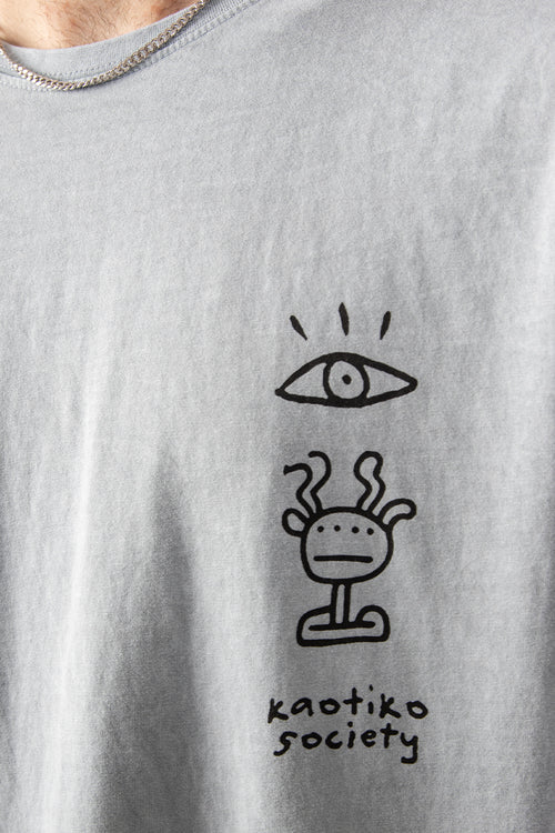Washed Boy Urban Threesome Steel T-shirt