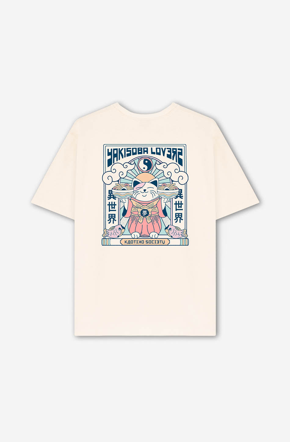 Yakisoba Lovers T-Shirt aus elfenbeinfarbener Bio-Baumwolle