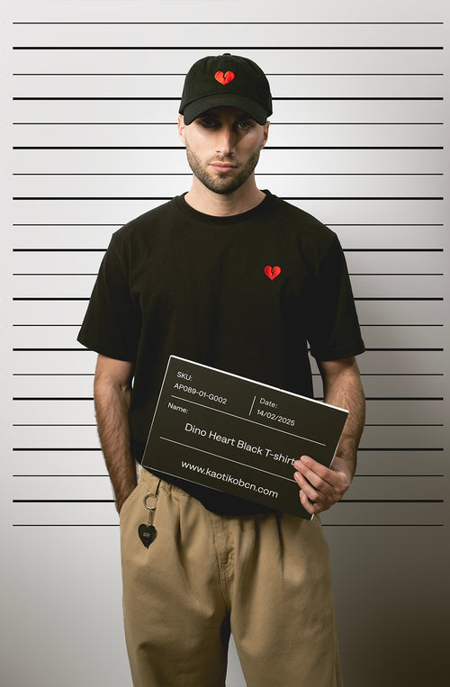 T-shirt noir Dino Heart
