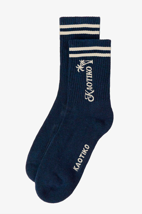 Palm Beach Marineblaue Socken