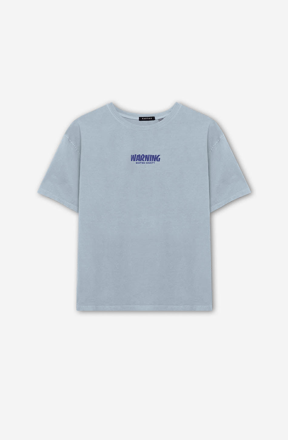 Camiseta Washed Warning Steel