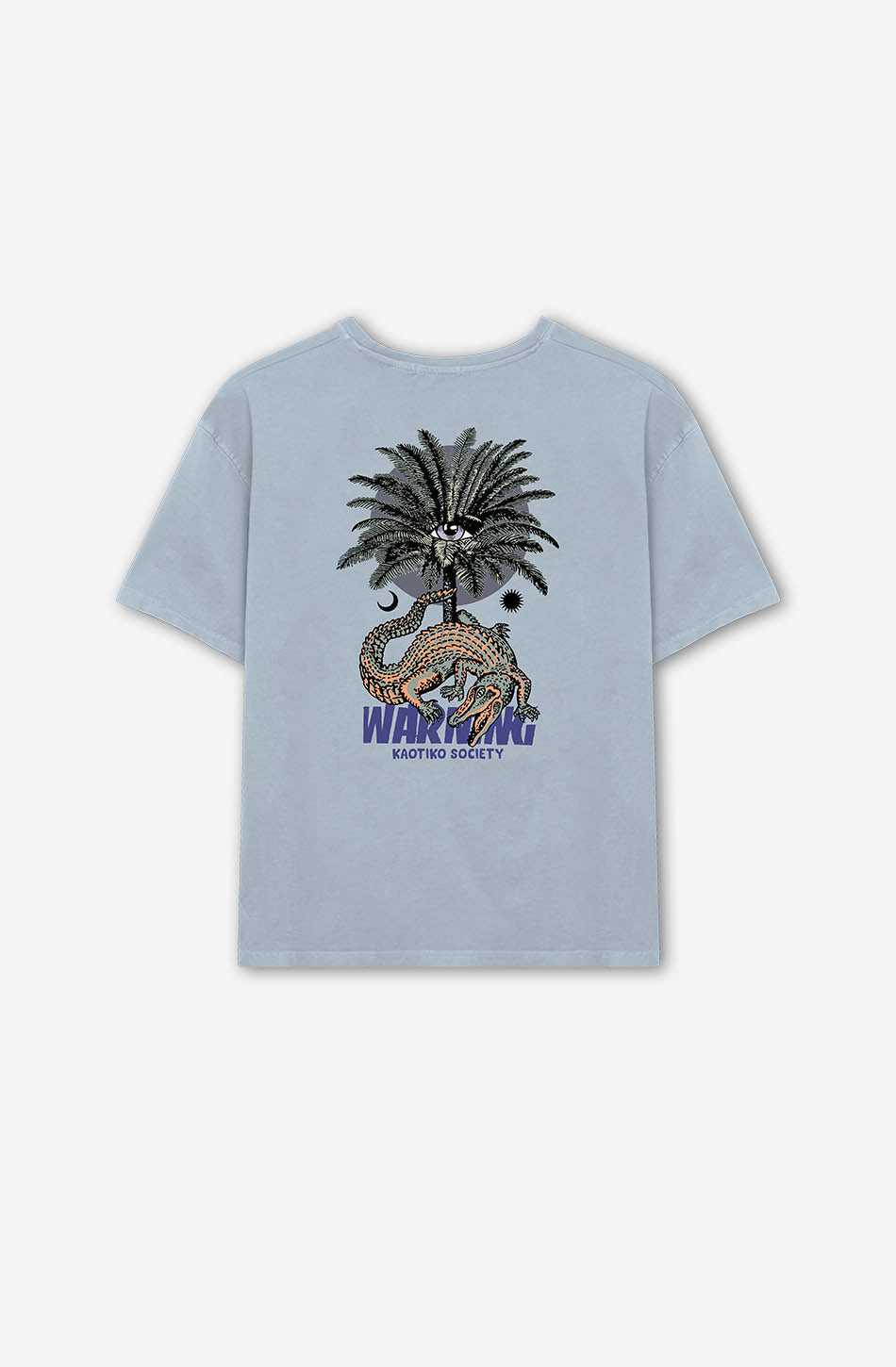 Camiseta Washed Warning Steel