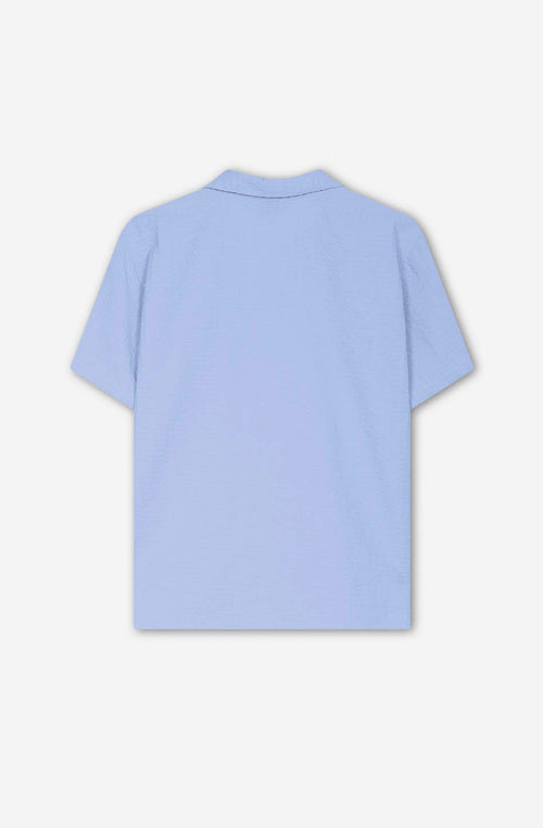 Großes blaues Seersucker-Hemd