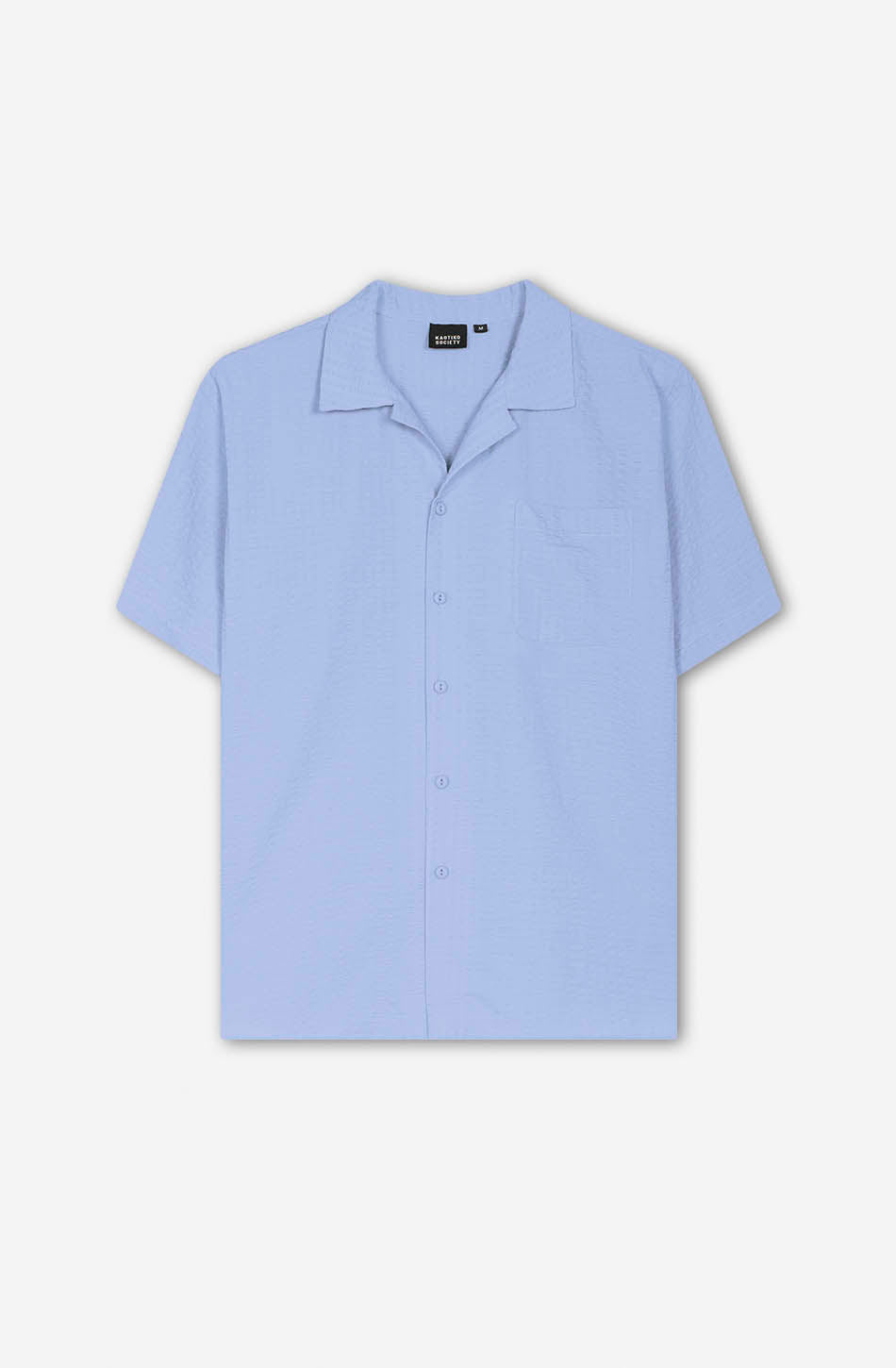 Großes blaues Seersucker-Hemd