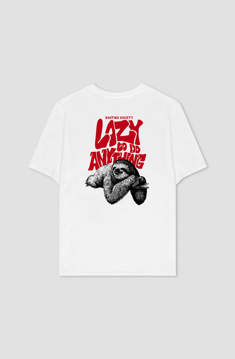 T-Shirt Lazy in verwaschenem Weiß