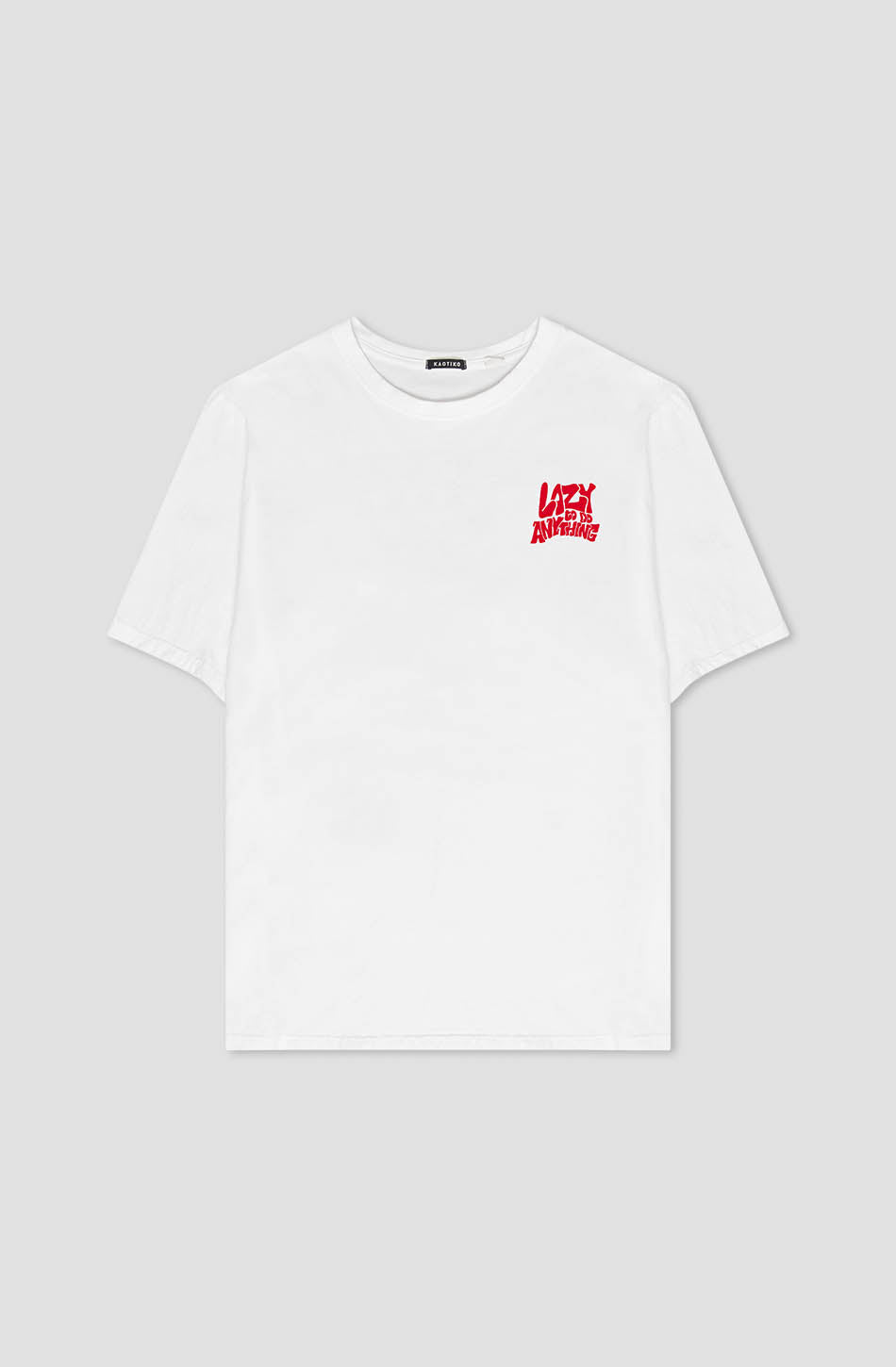 T-Shirt Lazy in verwaschenem Weiß