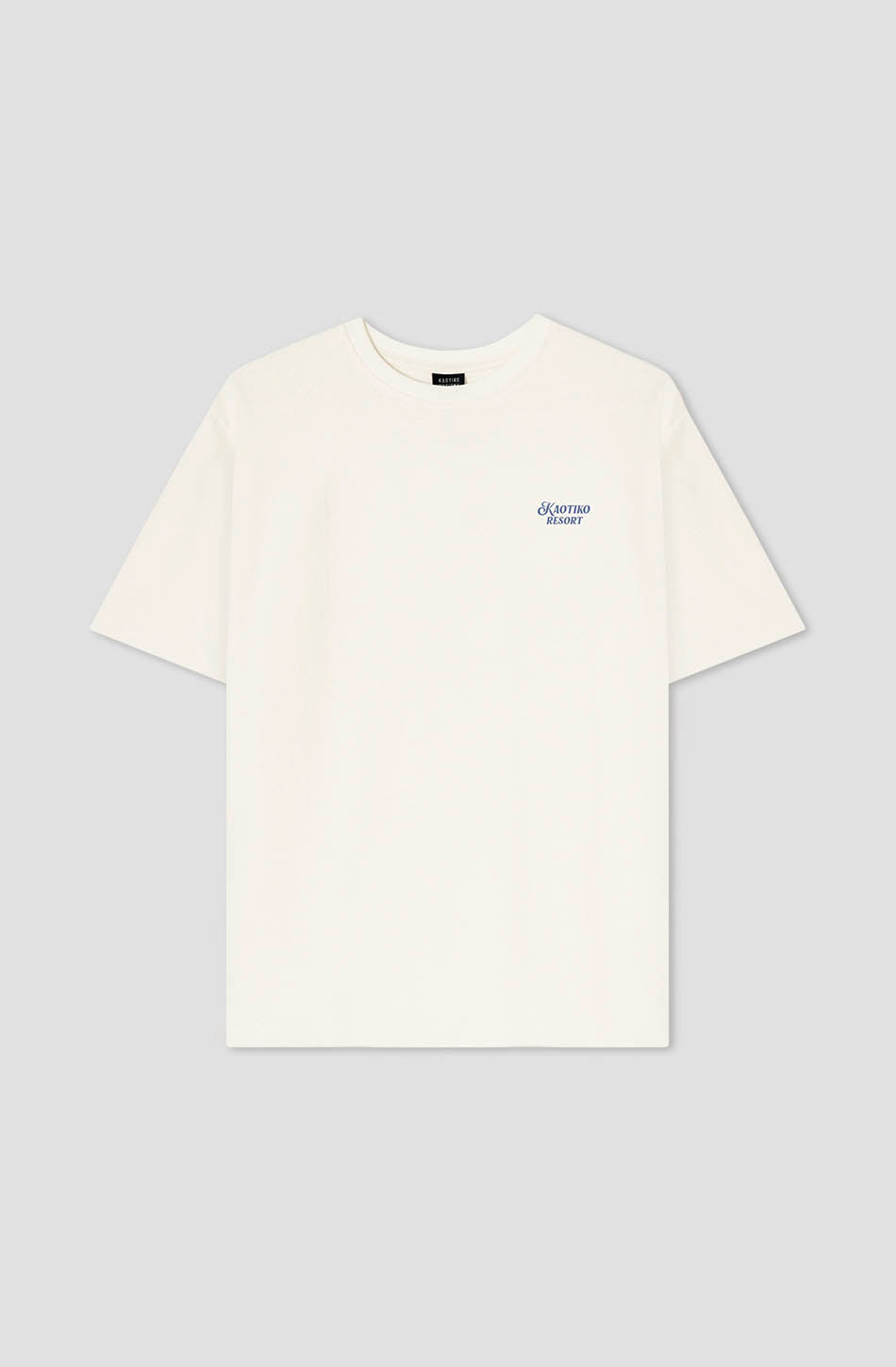 Elfenbeinfarbenes T-Shirt „Kaotiko Resort“