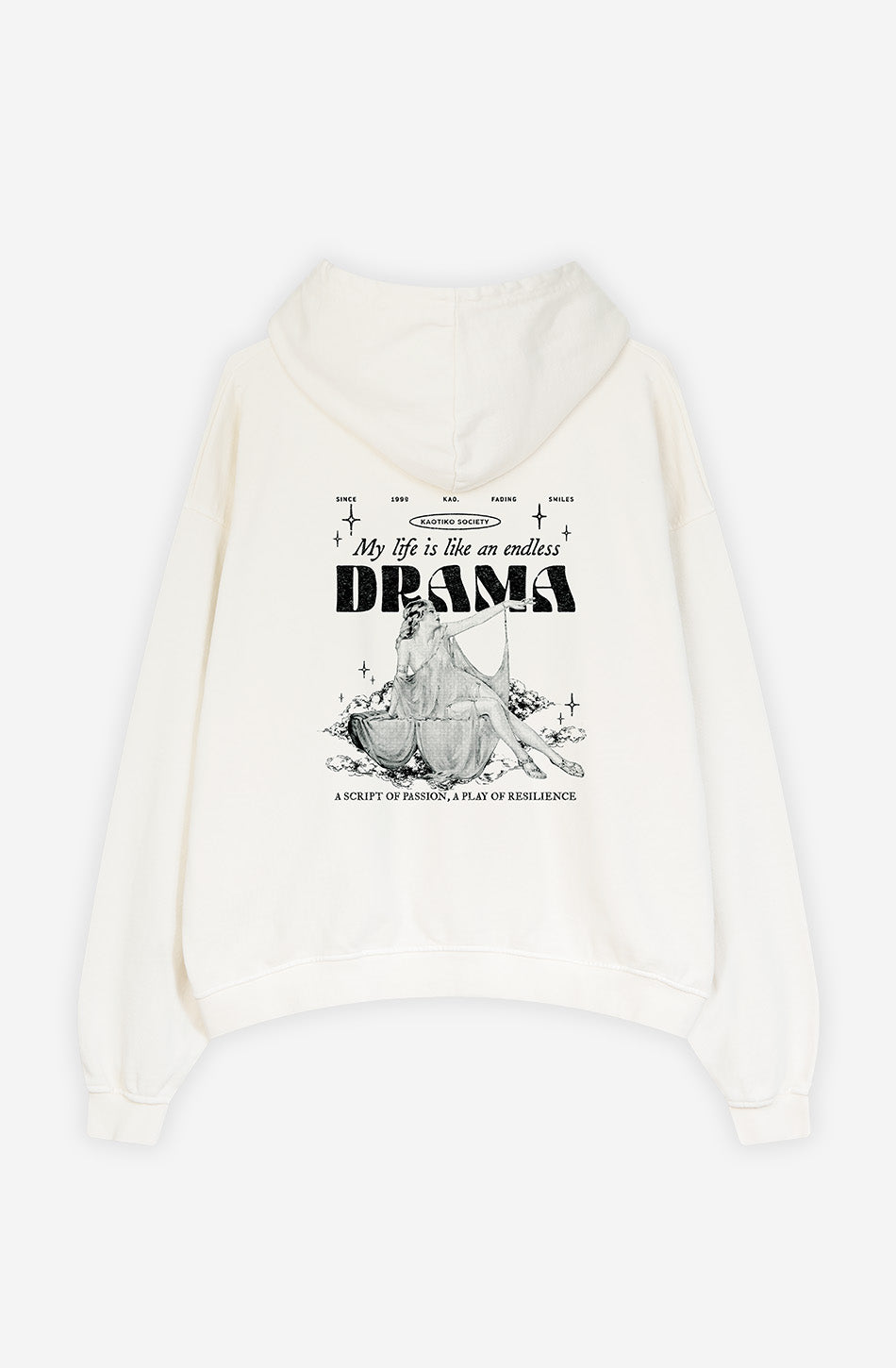 Sweat-shirt délavé Drama Ivory