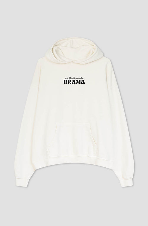 Gewaschenes Drama-Elfenbein-Sweatshirt