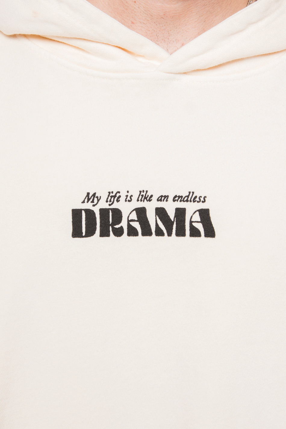 Gewaschenes Drama-Elfenbein-Sweatshirt
