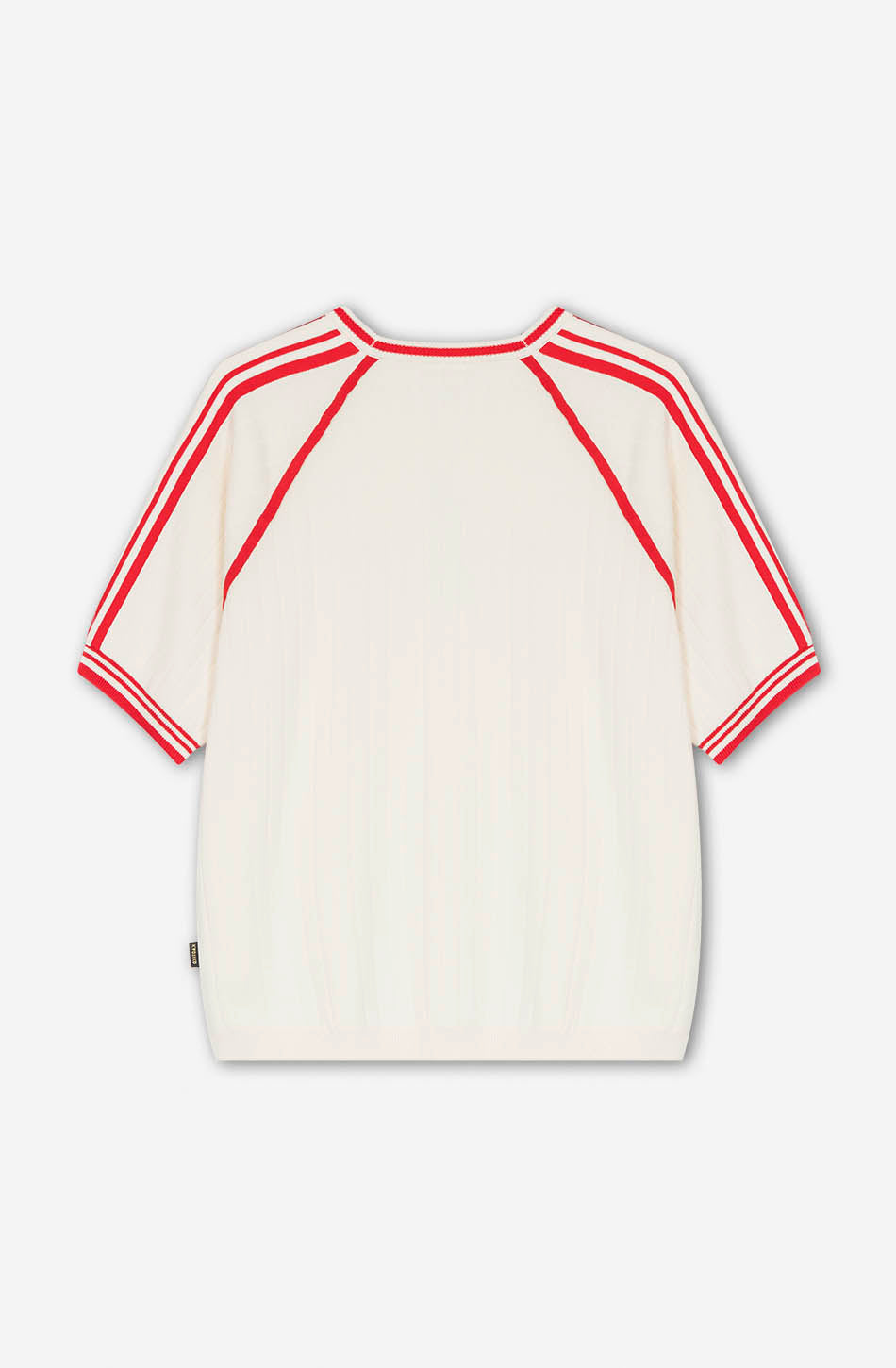 Vintage-Poloshirt in Elfenbein/Rot