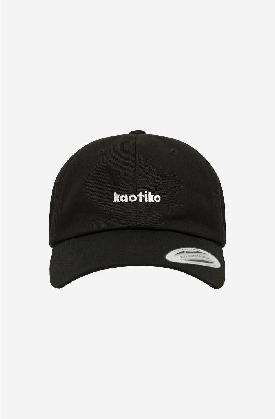 Schwarze Kappe mit Branding