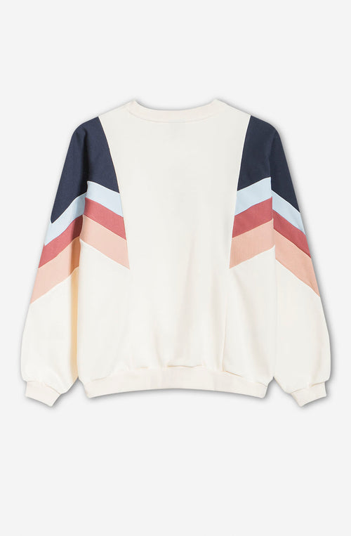 Sweatshirt Ginger in Elfenbein/Marineblau