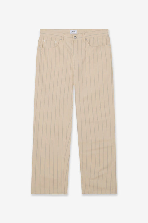 Obey - Pantalon pélican en denim à rayures, large et classique
