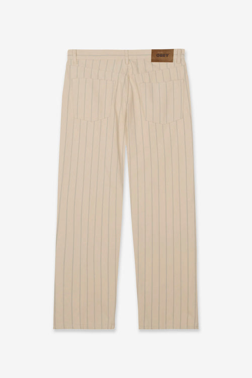 Obey - Pantalon pélican en denim à rayures, large et classique