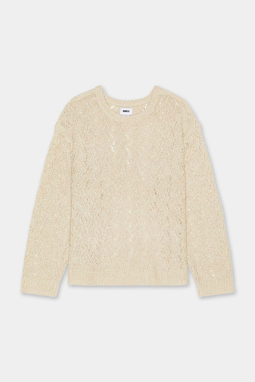 Obey Shimoda Tape Yarm Natural Sweater