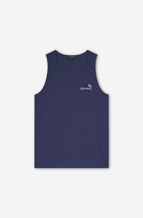 Kaotiko Palms Marineblaues Tanktop