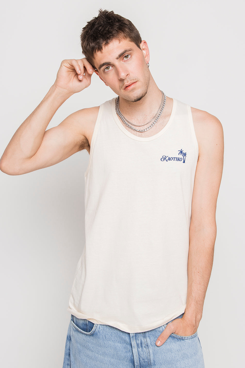 Tank Top Palms Ivory