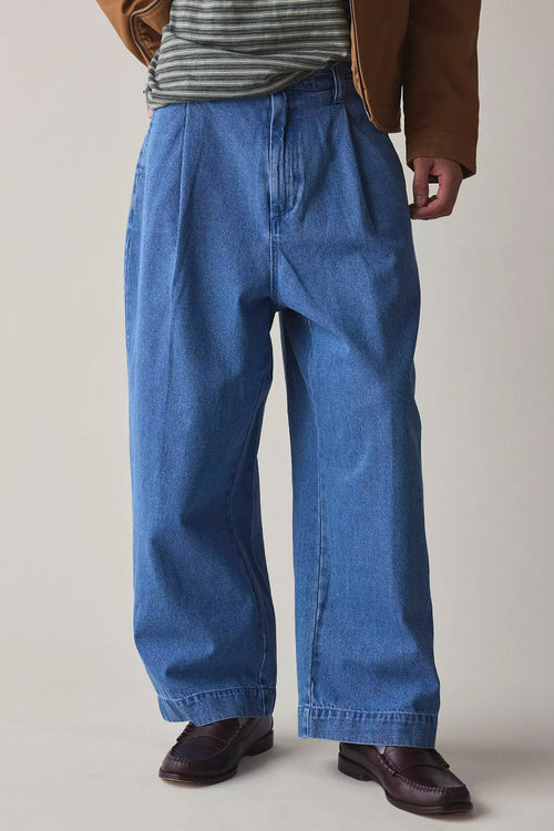 Obey Oliver Denim Pleated Light Indi Pants