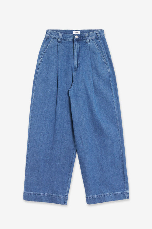 Obey Oliver Denim Pleated Light Indi Pants