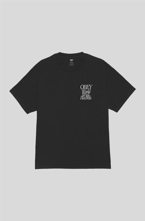 Obey Worldwide Records True Vintage Black T-Shirt