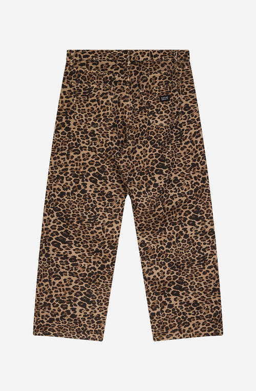 Pantalon Ample en Léopard Marron 