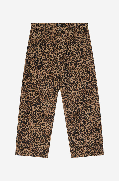 Pantalon Ample en Léopard Marron 