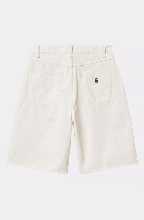 Carhartt WIP Brandon  Bermudashorts aus weißem Denim mit Spülung
