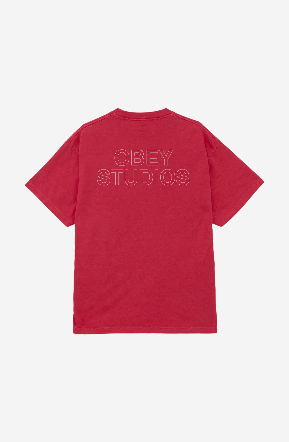 Obey Studios – T-Shirt Outline Pigment Raspberry