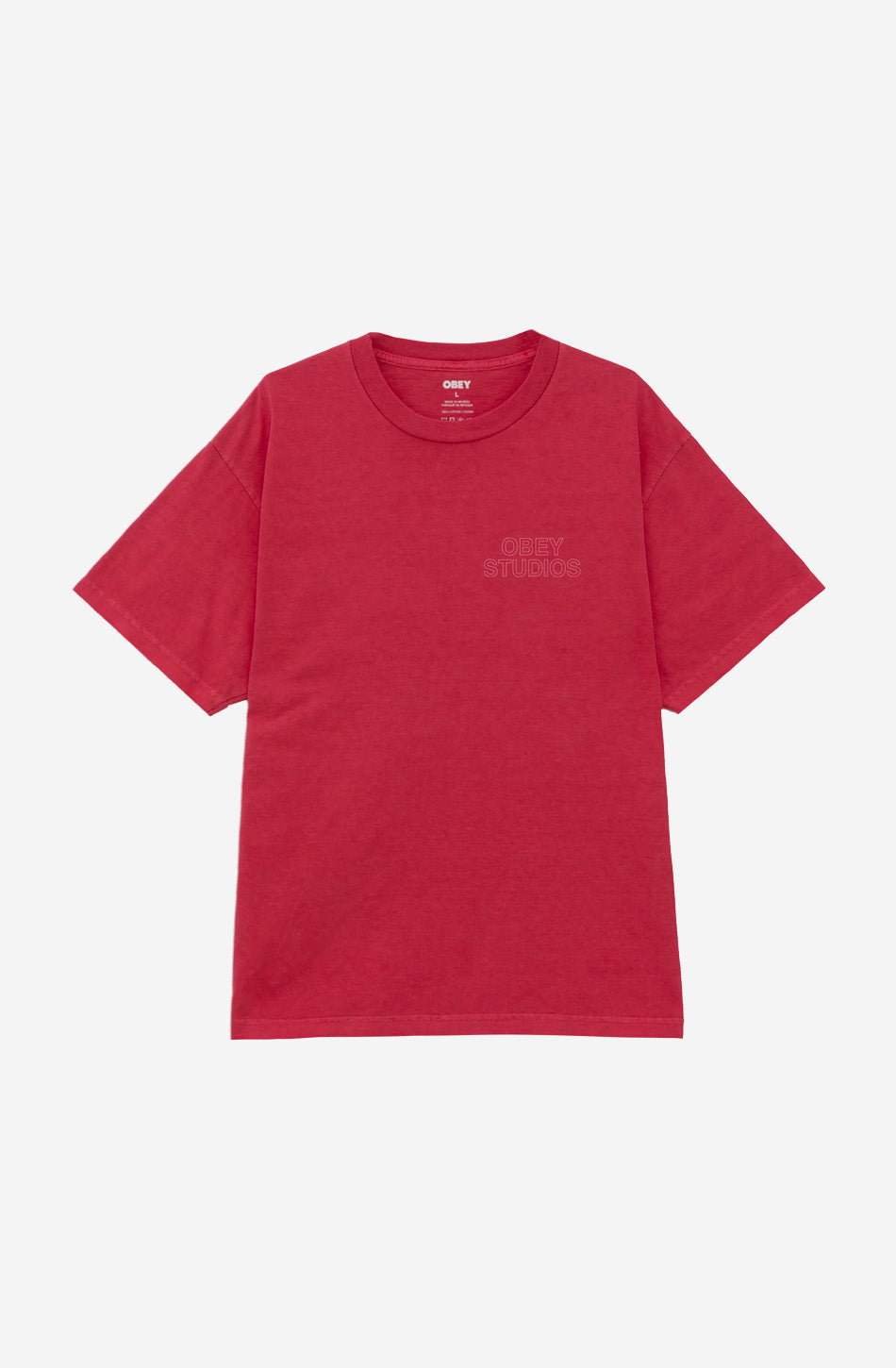 Obey Studios – T-Shirt Outline Pigment Raspberry