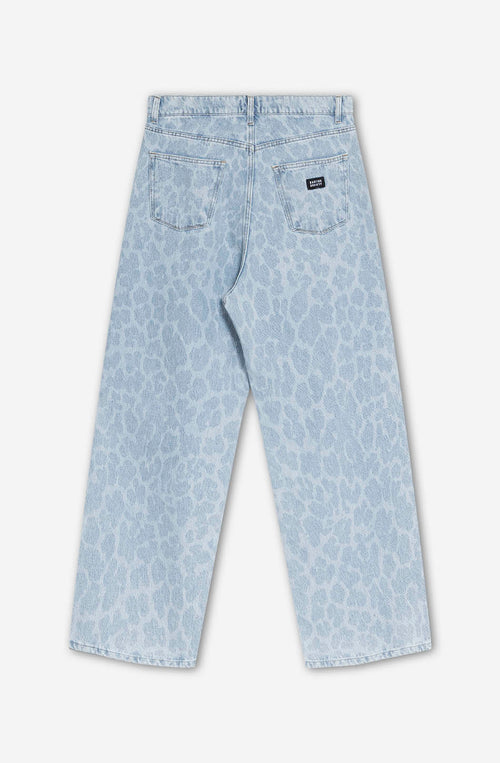 Pantalón Loose Leopard Laser Denim
