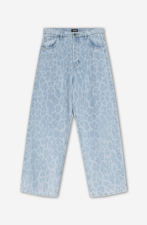 Pantalón Loose Leopard Laser Denim