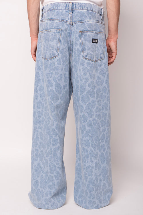 Pantalón Loose Leopard Laser Denim