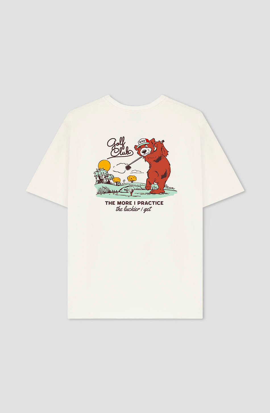Elfenbeinfarbenes T-Shirt „Golf Club“